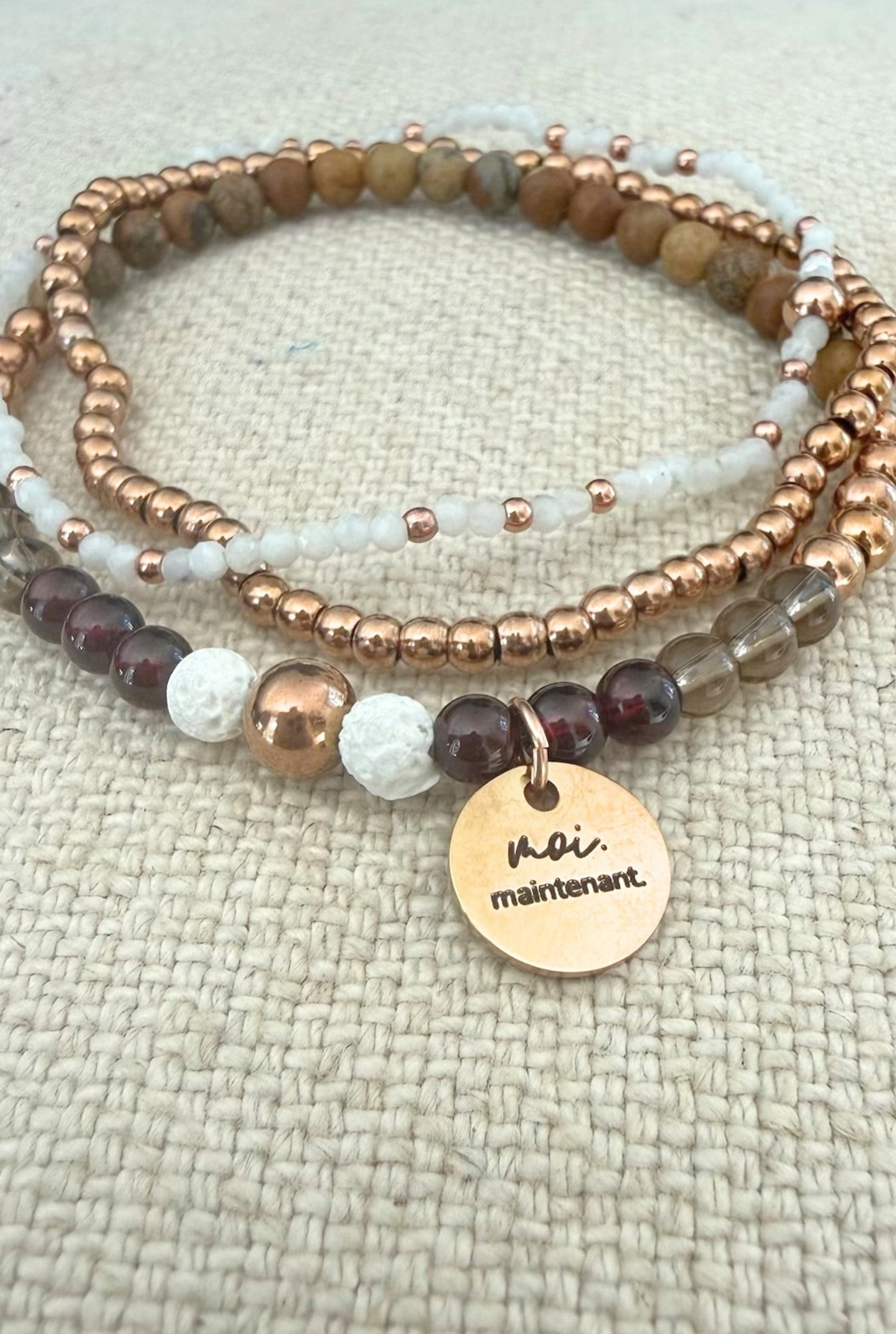 Trio de bracelets Rose-des-vents